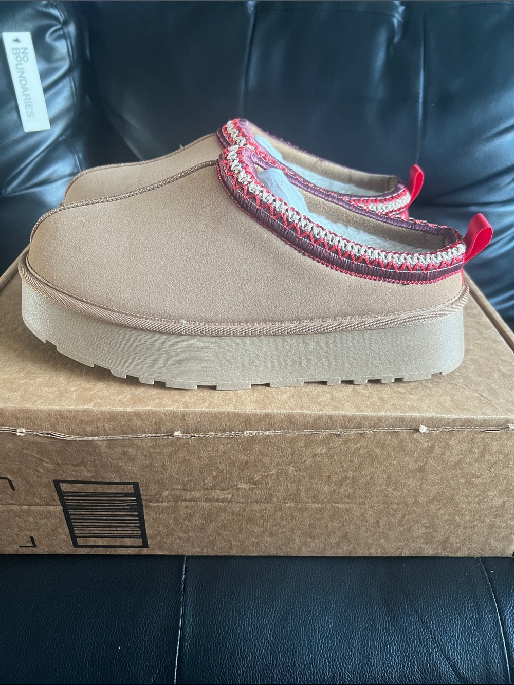 Faux Ugg platform shoes